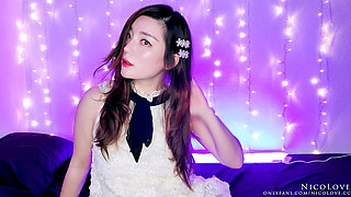 Asian Steamer Nico Love Forgot to Turn off Her Camera