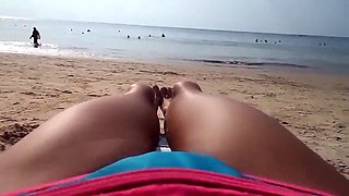 Fit Gina at the beach