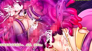 Princess's hole is toilet for monster semen