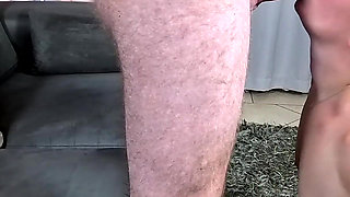 Cock Hungry Whore Sucks My Dick with Her Hands Cuffed Behind Her Back