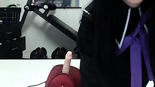 Sexy teen ebony solo toy masturbation
