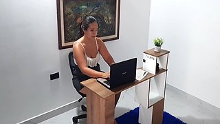 My Secretarys Slut Masturbates In The Office Part 1