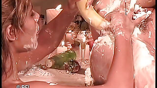 Lesbian piss party and big dildo