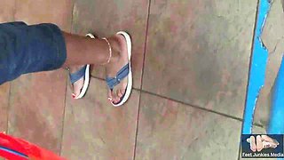 Nurse Jasmine Does Afterwork Hot Stinky Feet N Nude Long Toenails