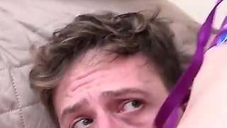 AuntJudysXXX - Tall MILF Alice Maze Pays the Pizza Guy with Her Pussy