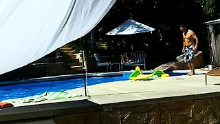 Amateur real small titted party teen slammed in gym class