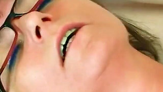 Skinny gilf seduces craftsman after work is done and lets himself be fucked