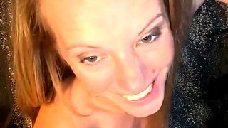 Amateur Busty Brunette Babe Blowjobs POV