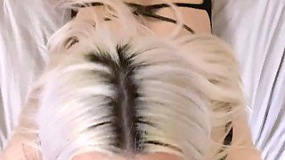 Sexy blonde teen blowjob and gangbanged then creampied