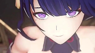 Genshin Impact - Raiden Shogun and Aether Passionate Sex Scene - Sweet Moaning - 3D Hentai Animation
