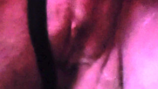 Muscular woman with big grunts with lust and dirty after waking up