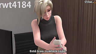 Mercy gets fucked and gets a creampie