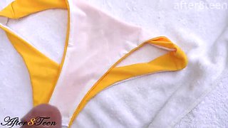 Cute 18yo Brunette Skinny Girl Gets Bikini Stolen & Fucked Doggystyle on Beach