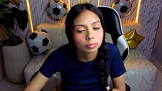 Sexy Asian Girl Teasing in Gaming Chair
