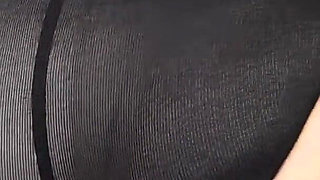 Black Tights Beauty - Her Thighs and Panty Flash Get Me Hard and Leave Her Soaked - Part1