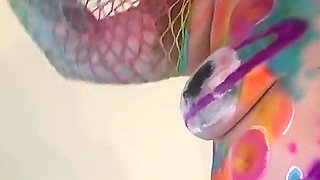 Savanna Star Double Shower Solo: Rave Fantasy Pussy Play & Toe Tease