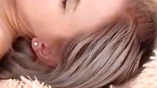 Busty teenager gives her bf a deep blowjob