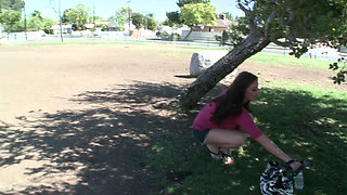 Hard pumped puss of wet Teen cunt puss looks little full of facial