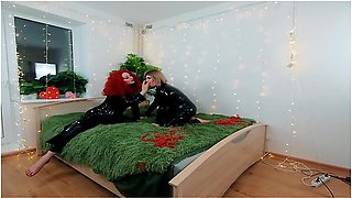 Backstage Video Of Lesbian Fetish Fun. Pvc Clothes, Light Femdom, Tickling With Hitachi Magic Wand