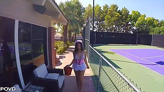 Halloween Whore Goes Door To Door To Get Her Guts Crushed