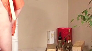 Vacuum cleaner rep seduces housewife and fucks anal her in front of the fireplace