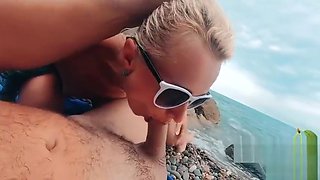 Blonde With A Cool Ass Gets Fucked On The Beach With Cherry Aleksa