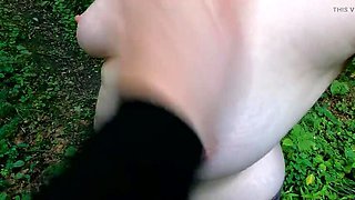 Big Tits Slapped Hard in the Woods - Outdoor BDSM Punishment