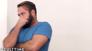 Hot Blonde Cop Natalia Starr Catches Him Jerking Off - Big Cock Blowjob!