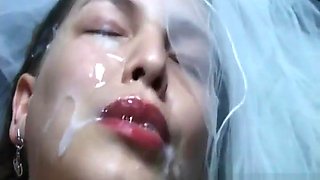 Bride get facial from the entire wedding party