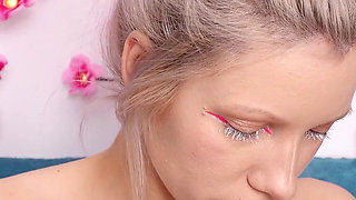 This Bitch Rubs Cum All Over Her Tits - Sweet Creampie in Her Mouth - Sperm Flood!