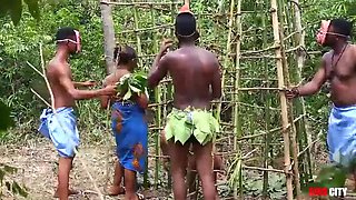 In West Africa, during our yearly celebration, the king takes the most stunning maiden in a cage while the queen and guards observe