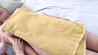 Sensual Massage of Big Breasts and Clitoris with Orgasm for Perfect Tight Pussy Assol