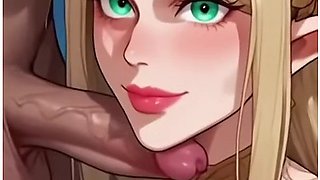 Elf Orgy: Surrounded By Cocks, Triple Blowjob, Gangbang Penetration & Massive Bukakke Facial - Car Toon