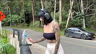 Hot Latina Teen Luna Vitaler Sucks Stranger's Big Cock in Car - Rough Car Sex